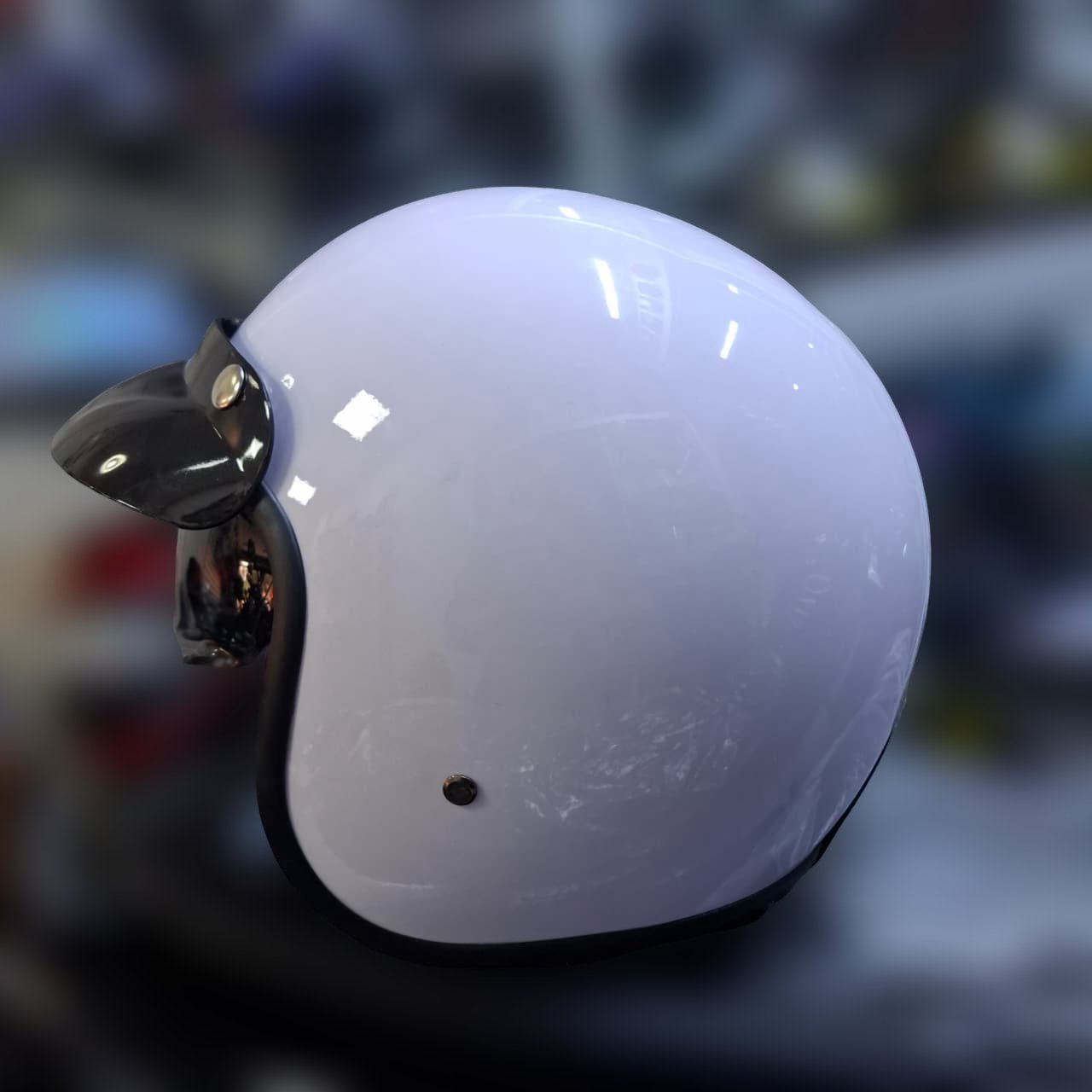 CASCO ESTILO POLICIAL VISOR NEGRO